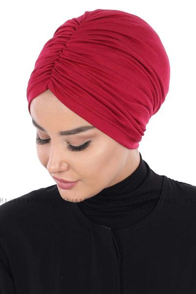 Jill - Turbante Di Cotone Bordò - Ayse Turban