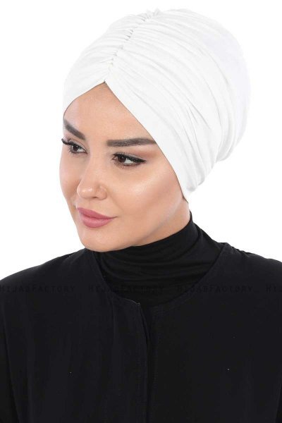 Jill - Turbante Di Cotone Bianco Sporco - Ayse Turban