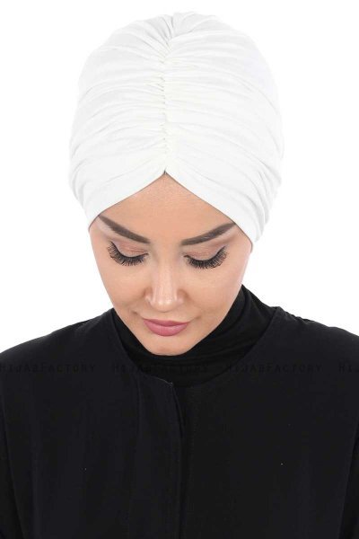 Jill - Turbante Di Cotone Bianco Sporco - Ayse Turban