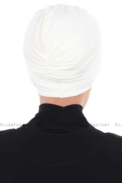 Jill - Turbante Di Cotone Bianco Sporco - Ayse Turban