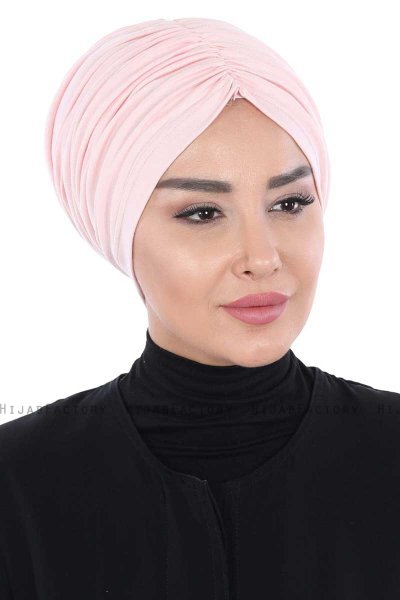 Jill - Turbante Di Cotone Rosa Antico - Ayse Turban