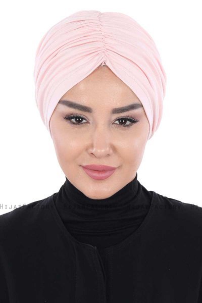 Jill - Turbante Di Cotone Rosa Antico - Ayse Turban