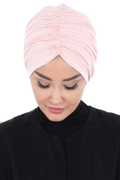 Jill - Turbante Di Cotone Rosa Antico - Ayse Turban