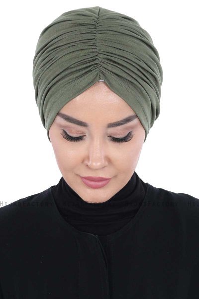 Jill - Turbante Di Cotone Cachi - Ayse Turban