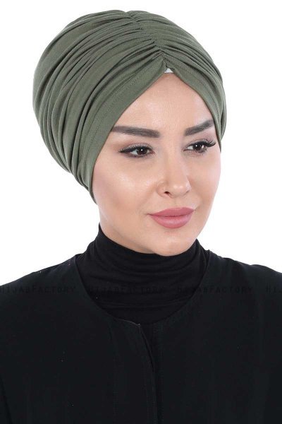Jill - Turbante Di Cotone Cachi - Ayse Turban