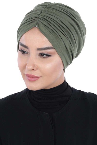 Jill - Turbante Di Cotone Cachi - Ayse Turban