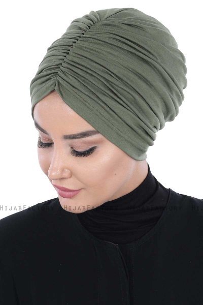 Jill - Turbante Di Cotone Cachi - Ayse Turban