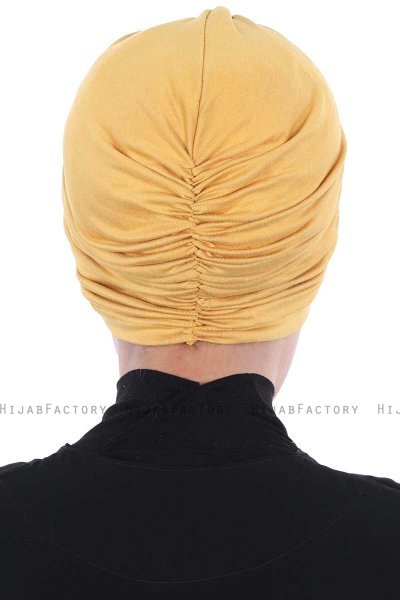 Jill - Turbante Di Cotone Mostarda - Ayse Turban