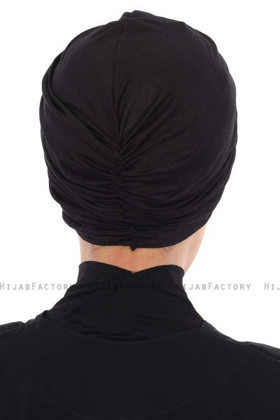 Jill - Turbante Di Cotone Nero - Ayse Turban