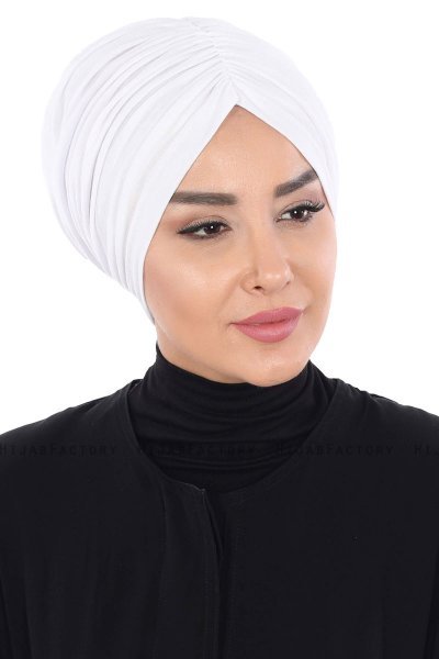 Jill - Turbante Di Cotone Bianca - Ayse Turban