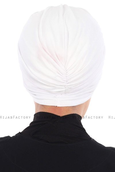 Jill - Turbante Di Cotone Bianca - Ayse Turban
