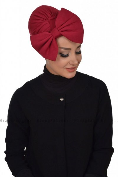 Julia - Turbante Di Cotone Bordò - Ayse Turban