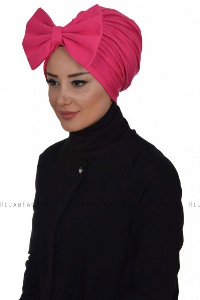 Julia - Turbante Di Cotone Fucsia - Ayse Turban