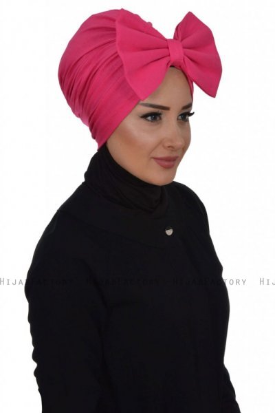 Julia - Turbante Di Cotone Fucsia - Ayse Turban