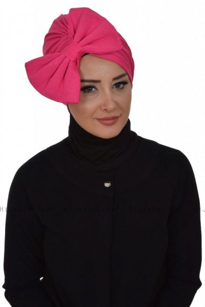 Julia - Turbante Di Cotone Fucsia - Ayse Turban