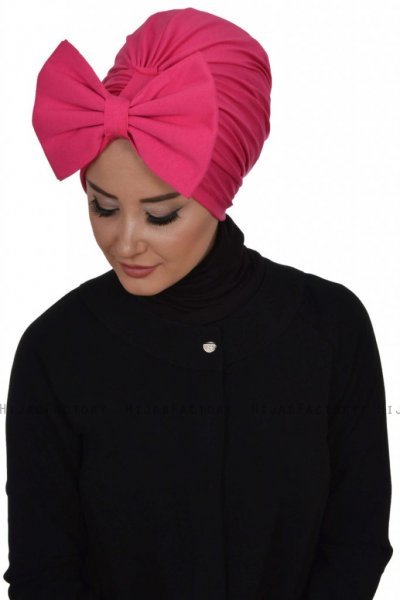 Julia - Turbante Di Cotone Fucsia - Ayse Turban