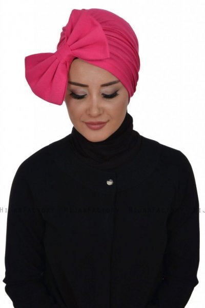 Julia - Turbante Di Cotone Fucsia - Ayse Turban