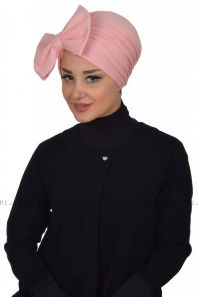 Julia - Turbante Di Cotone Rosa Antico - Ayse Turban