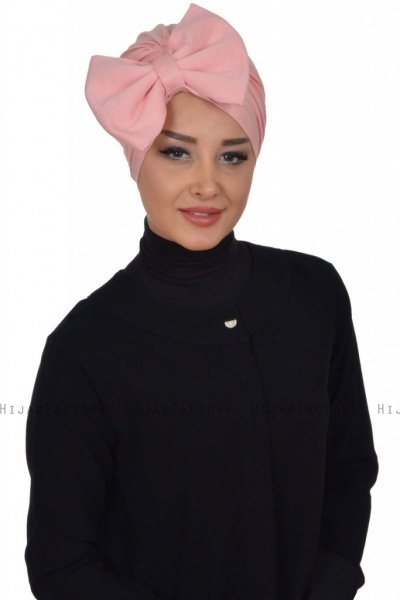 Julia - Turbante Di Cotone Rosa Antico - Ayse Turban