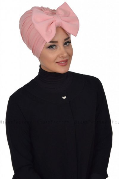 Julia - Turbante Di Cotone Rosa Antico - Ayse Turban