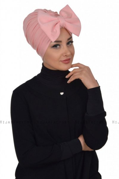 Julia - Turbante Di Cotone Rosa Antico - Ayse Turban