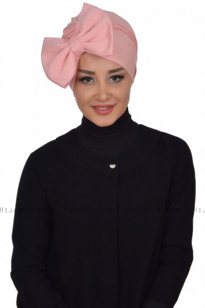 Julia - Turbante Di Cotone Rosa Antico - Ayse Turban
