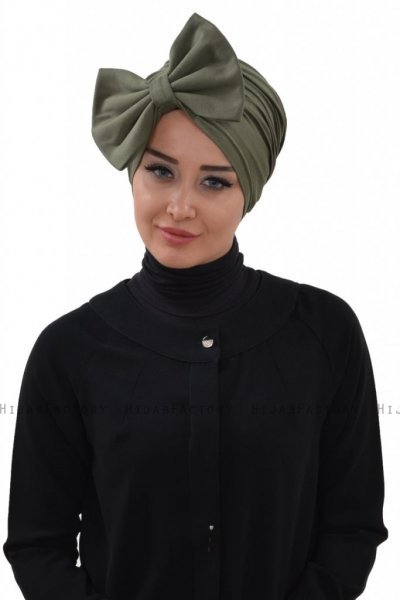 Julia - Turbante Di Cotone Cachi - Ayse Turban