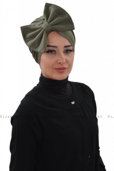 Julia - Turbante Di Cotone Cachi - Ayse Turban
