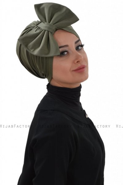 Julia - Turbante Di Cotone Cachi - Ayse Turban
