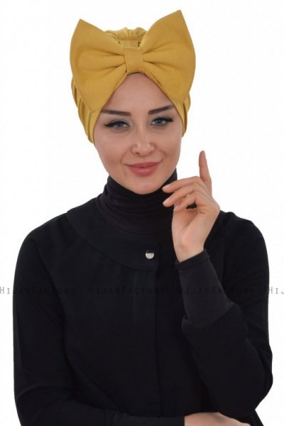 Julia - Turbante Di Cotone Mostarda - Ayse Turban