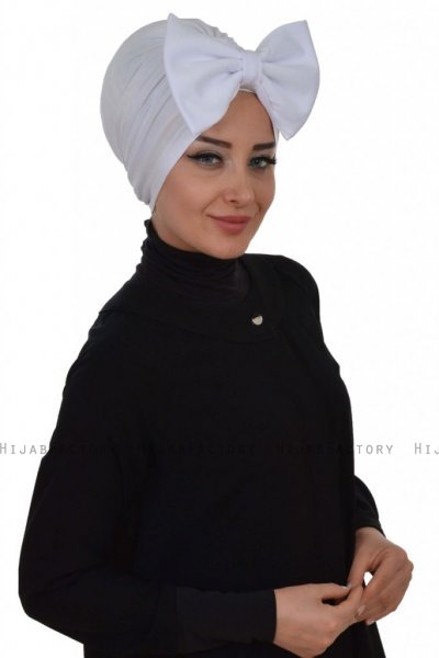 Julia - Turbante Di Cotone Bianca - Ayse Turban