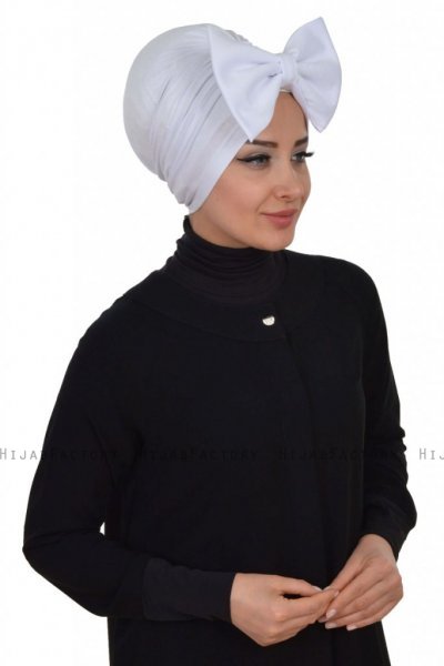 Julia - Turbante Di Cotone Bianca - Ayse Turban