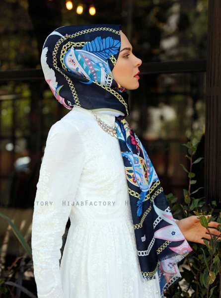 Jumana - Hijab Fantasia Blu Navy - Sal Evi