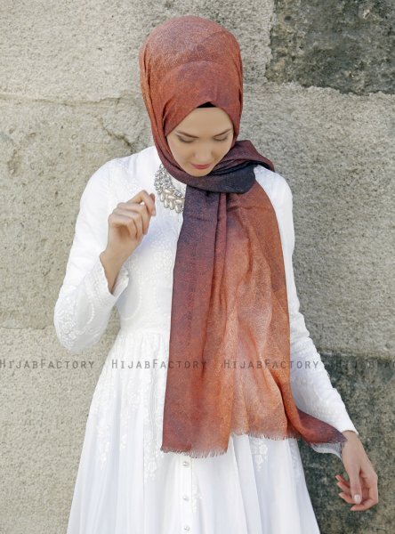 Dounia - Hijab Fantasia Rosso Mattone