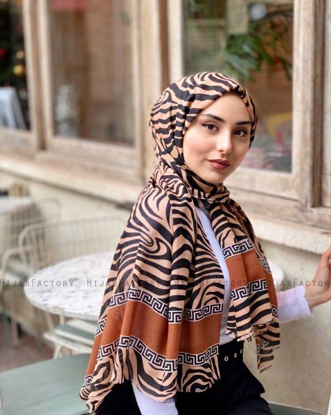 Kadifa - Hijab Fantasia Di Cotone Mostarda - Mirach