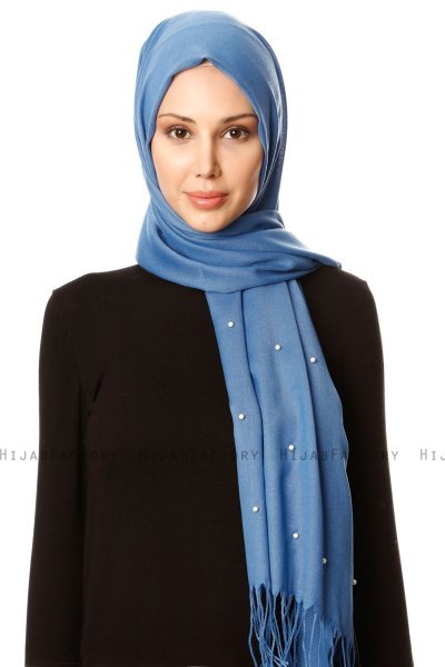 Kadri - Hijab Blu Con Perle - Özsoy