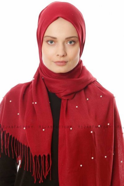 Kadri - Hijab Bordò Con Perle - Özsoy