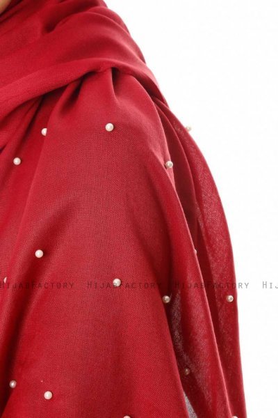 Kadri - Hijab Bordò Con Perle - Özsoy