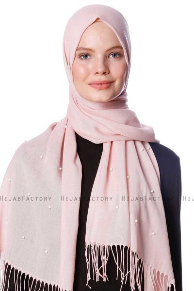 Kadri - Hijab Rosa Antico Con Perle - Özsoy