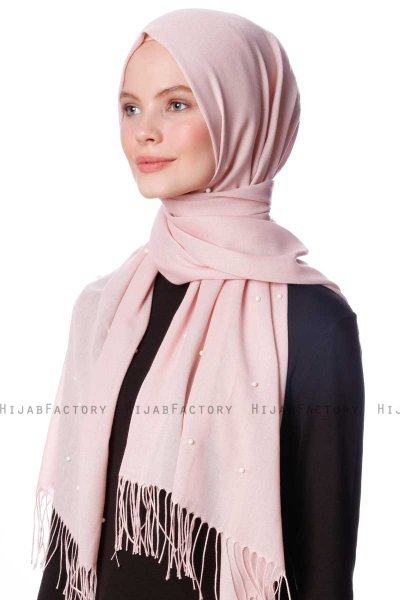 Kadri - Hijab Rosa Antico Con Perle - Özsoy