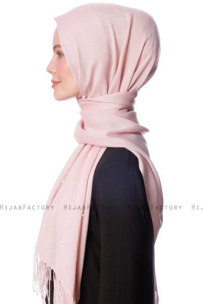 Kadri - Hijab Rosa Antico Con Perle - Özsoy
