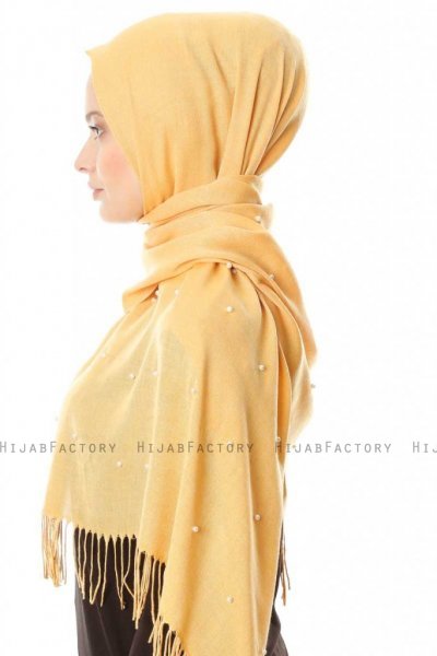 Kadri - Hijab Giallo Con Perle - Özsoy