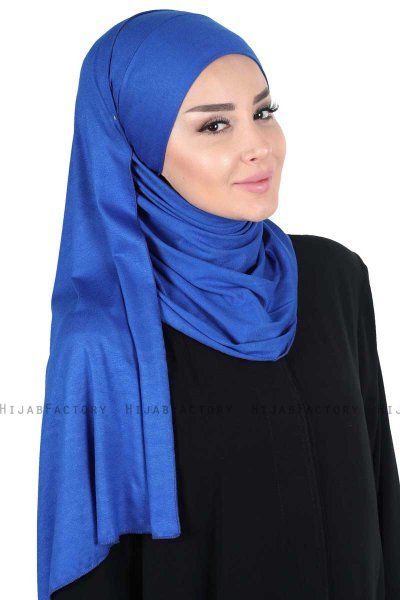 Kaisa - Hijab Cotone Pratico Blu