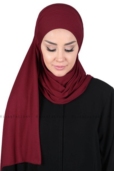 Kaisa - Hijab Cotone Pratico Bordò
