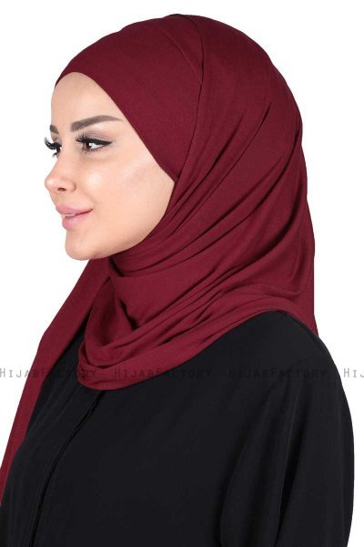 Kaisa - Hijab Cotone Pratico Bordò