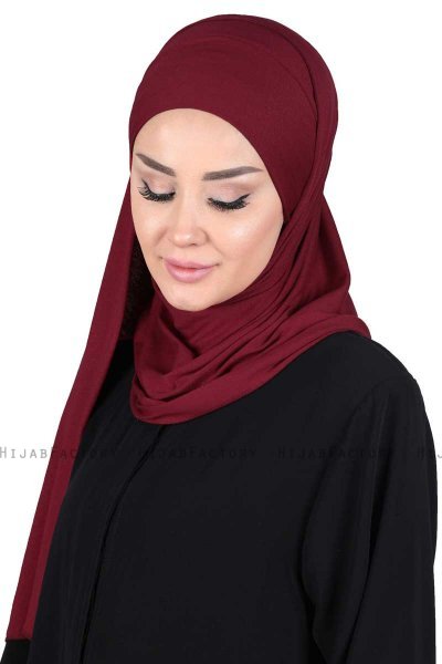 Kaisa - Hijab Cotone Pratico Bordò