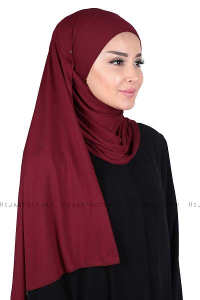 Kaisa - Hijab Cotone Pratico Bordò