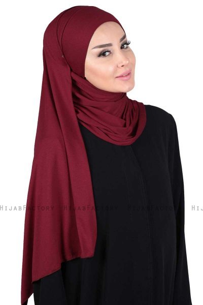 Kaisa - Hijab Cotone Pratico Bordò