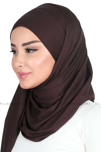 Kaisa - Hijab Cotone Pratico Marrone