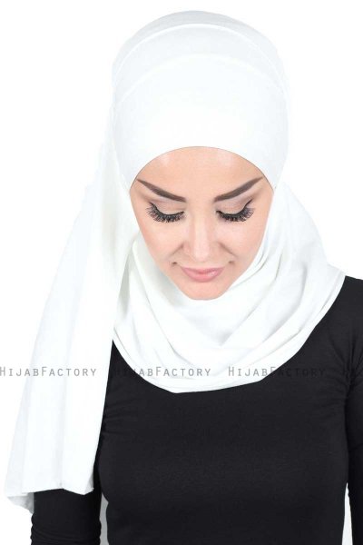 Kaisa - Hijab Cotone Pratico Creme